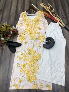 Designer Indian Pakistani Top-<strong>Plazo</strong> and Dupatta <strong>Set</strong> Bollywood Dress Party Wear Suit Wedding - Product Image 5