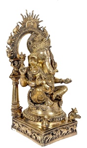 En çok satan Modern el yapımı Ganesh heykeli hindistan'dan ev girişi için doğum günlerinde refah ve iyi şanslar getirmek Diwali - Product Image 2