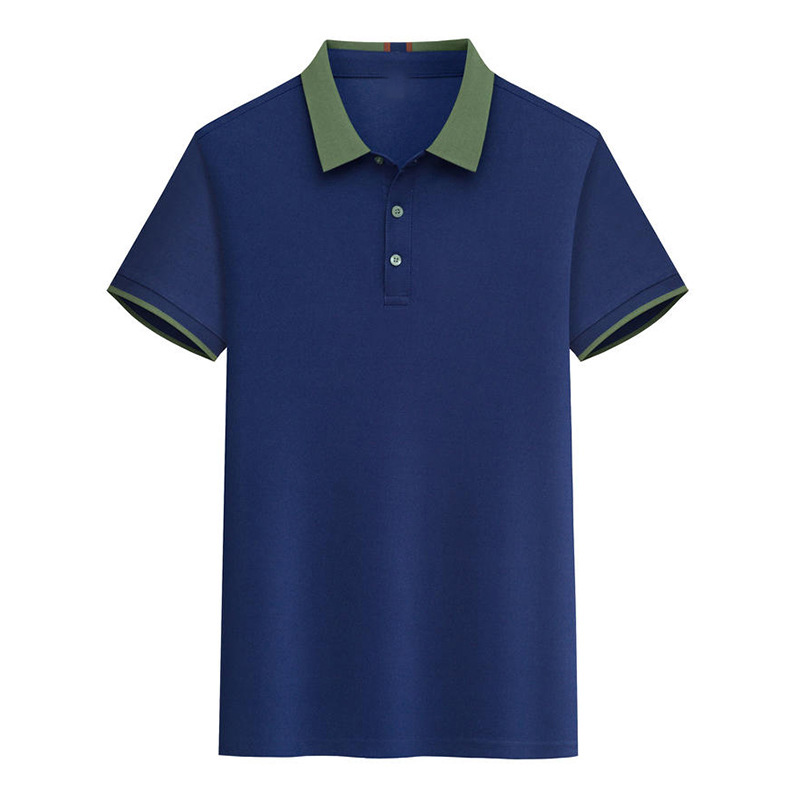 Navy blue and green collar