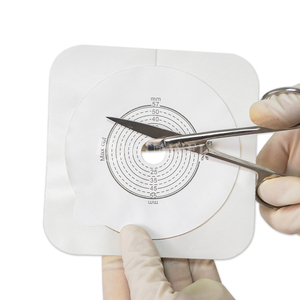 Oem Platte Huid Barrière Colostomie Huid Barrière Stoma Pouch Flens Hydrocolloïde Wafer Voor Tweedelige Stomazakje - Product Image 1
