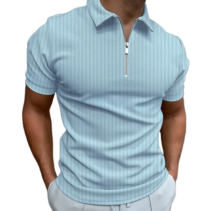 En kaliteli tişört Polo stok ucuz giysiler toptan özel Logo gömlek düz Golf Polo boş yaka T Shirt