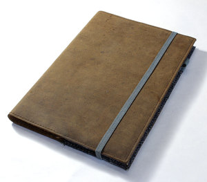Diario de viaje Bonito diseño personalizado A5 Cuaderno de cuero de tapa dura con banda elástica para promoción Cuaderno Diario - Product Image 3
