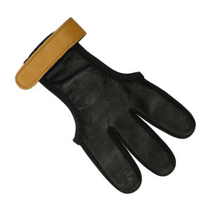 Best-seller couro genuíno Archery esporte tiro luva com gancho e <span class=keywords><strong>Loop</strong></span> encerramento, estilo moderno, ODM & OEM serviço disponível
