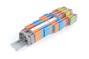 QPT-2.5/2-2PE4接点2入力2出力DINレール高速ダイレクトプラグインスプリングケージ端子台 - Product Image 3