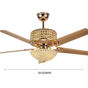 Hot Sale 52 &quot;5 Blade <strong>Ceiling</strong> <strong>Fan</strong> with Remote Control for 3 <strong>Replacement</strong> LED Lights Invisible Crystal <strong>Ceiling</strong> <strong>Fan</strong> Wholesale