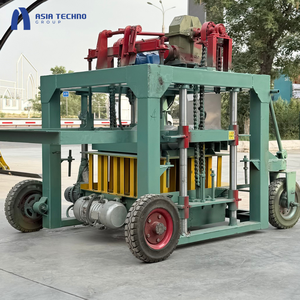 QTJ8-10 Móvel <span class=keywords><strong>Manual</strong></span> De Moldagem De Tijolo De Concreto Máquina De Pavimentação Bloco Linha De Produção Com Areia Vibração Método Usado Condição