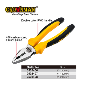 CROWNMAN Holding el aracı çok fonksiyonlu 6 "/7"/8 "evrensel karbon çelik kesici pense kombinasyonu kesme pense - Product Image 3