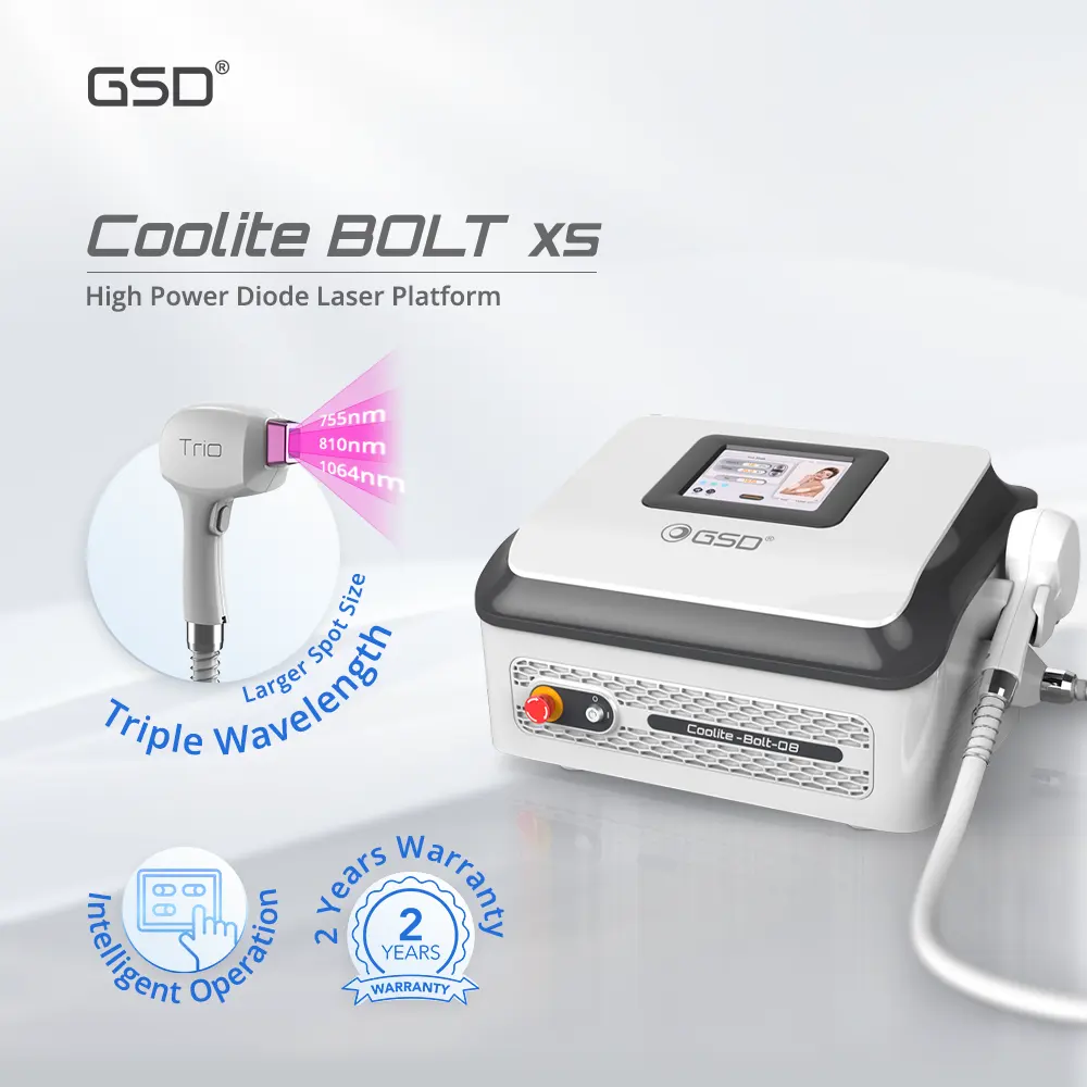 GSD Super 808nm Hair Removal 808nm Diode Laser And High Power 1500w Laser Epilator