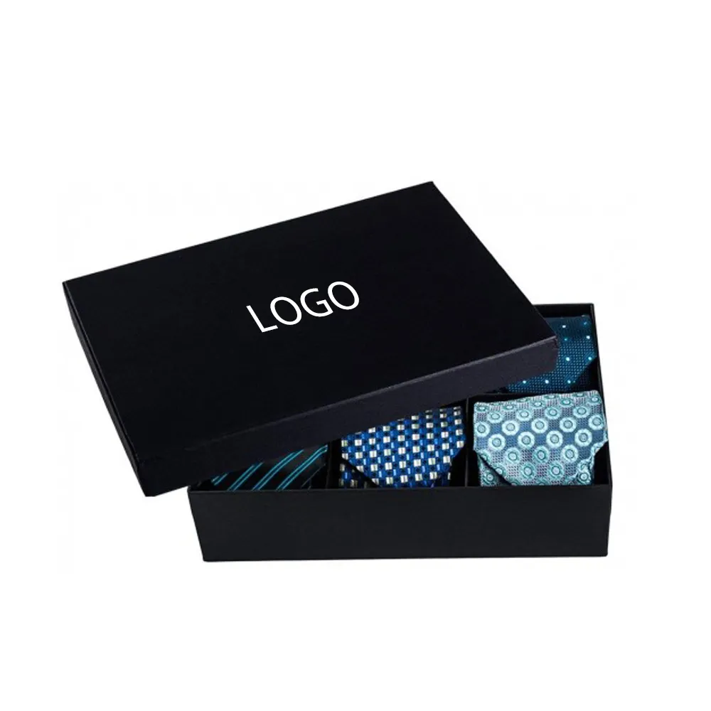 Großhandel Custom Logo Herren Krawatte Luxus Geschenk box Karton Seide Krawatte Papier Verpackung Krawatte Box
