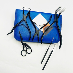 Kit de herramientas de extensión de cabello negro, alicates, Kit de bucle de gancho para eliminación de cuentas de microanillos y kit de alicates multifunción de 2 agujeros - Product Image 5