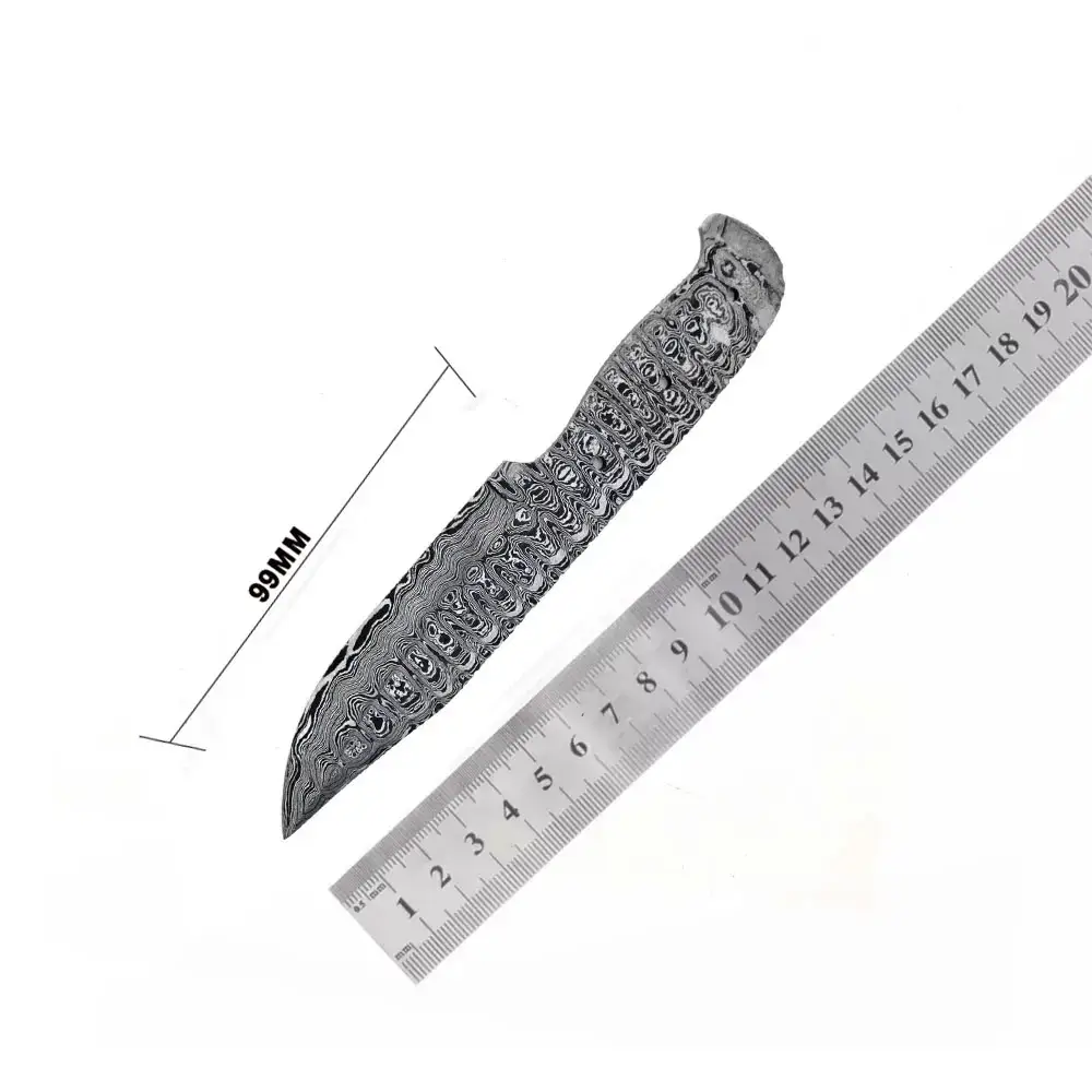 Pisau kosong pegangan baja Damaskus buatan tangan terlaris/Desain terbaru pisau kosong baja Damaskus untuk pisau