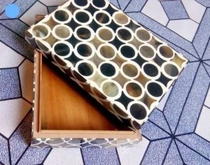 ブラックホーンジュエリーボックス手作り収納収納キープサーク、装身具 & アクセサリー装飾オーガナイザー室内装飾無料サンプル