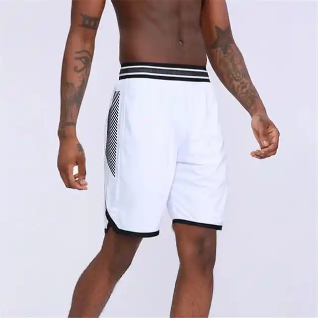 Pantalones cortos de baloncesto para correr para hombre con Red pantalones cortos de baloncesto con bolsillos con cremallera