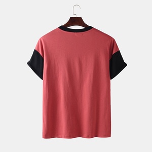 Yeni Raglan için iki ton T-Shirt erkek gri siyah erkek tişört erkek düz Raglan kollu çok renkli günlük T-shirt - Product Image 4
