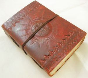 Genuine Leather <strong>Embossed</strong> Pocket Journal Elephant Good Design <strong>Small</strong> Diary <strong>Notebook</strong> Unlined Handmade Paper for Gifting Him or Her - Product Image 5