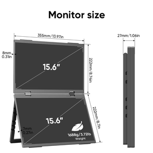 Innovador monitor de ordenador portátil de pantalla dual FreeSync de 15,6 pulgadas con múltiples modos de funcionamiento para Mac Android - Product Image 3