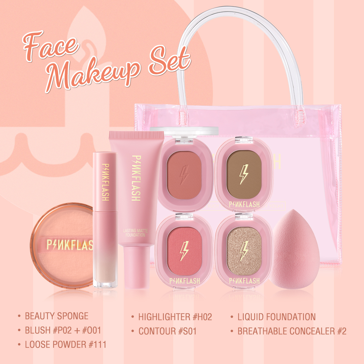 Conjunto de maquillaje de cara