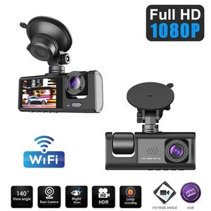 Melia סיטונאית hd 1080p עדשה כפולה dvr dash מצלמת תיבת לילה חזון הקלטה פונקציה 32g כרטיס זיכרון רכב וידאו