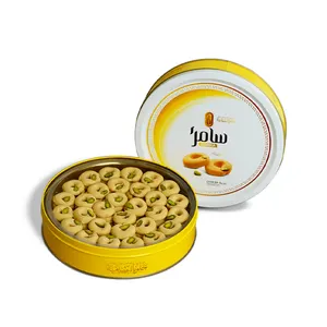 Hot Sale Pistachio Assortment Of Oriental Sweets 400g Tin Can Ghriba Exquisite Mini Desserts Exotic Snack