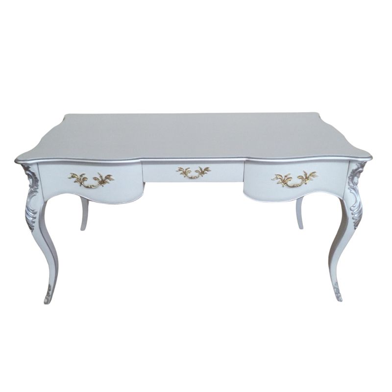 Blanc + argent peint
