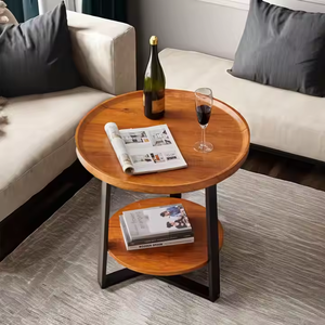 Modern Solid Wood <strong>End</strong> <strong>Table</strong> Simple Small Round Coffee <strong>Table</strong> for Living Room Dining Usage Wooden Side <strong>Tables</strong> by Crescent Crafts - Product Image 1