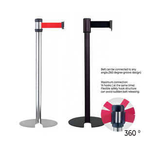 Sıcak satış PB6012 güvenlik kılavuzu kutup reel 2M ile banka ve postane kuyruk sistemleri için tüm yönlü kalabalık kontrol Stanchion - Product Image 1