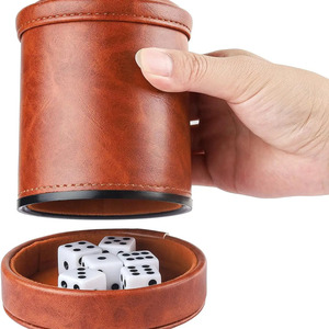 Nhà Máy Bán buôn xúc xắc cup biểu tượng tùy chỉnh da Shaker cup với Poker dices nhựa da tùy chỉnh xúc xắc cup <span class=keywords><strong>Set</strong></span> - Product Image 1