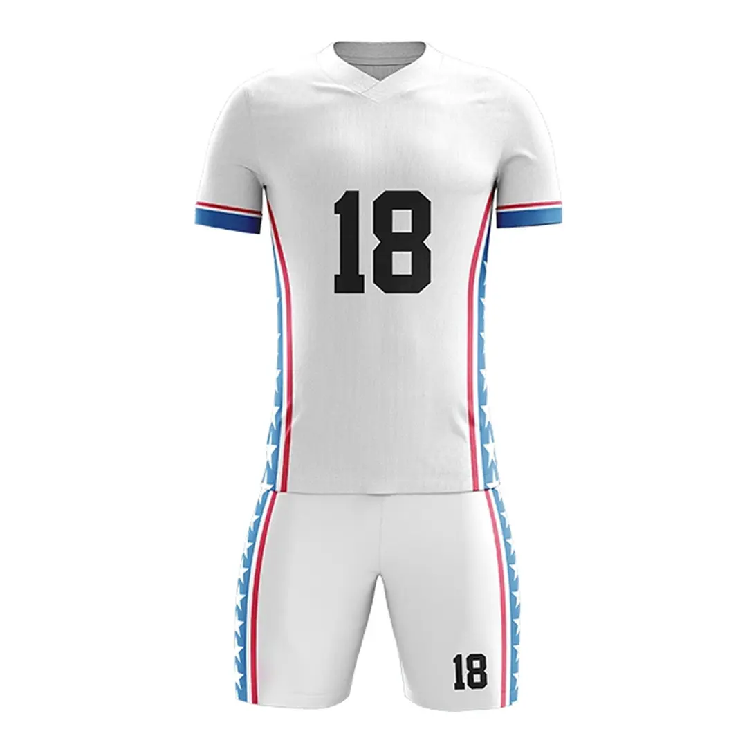 Uniforme de fútbol personalizado para equipo juvenil de club nacional masculino, uniforme oficial de fútbol de secado rápido que absorbe la humedad
