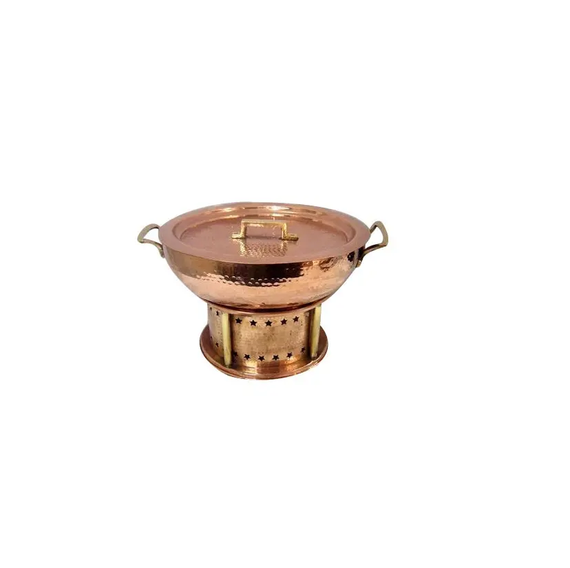 Personalized Modern Elegant Unique Fancy Design Stylish Copper Round Designer Chafing Dish For Wedding Buffet