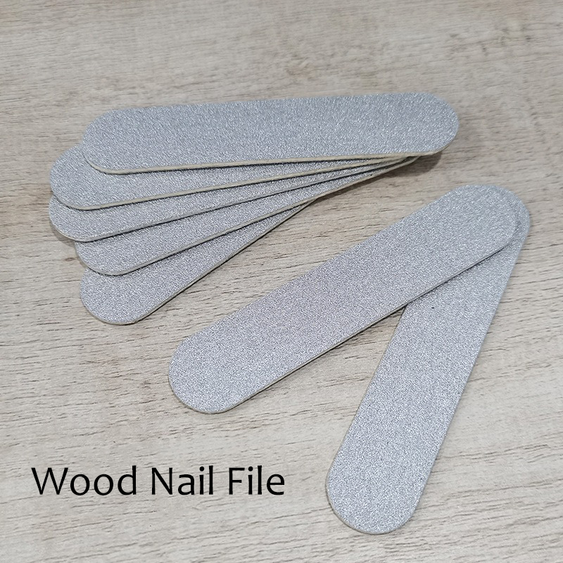Lime à ongles fine en bois argenté