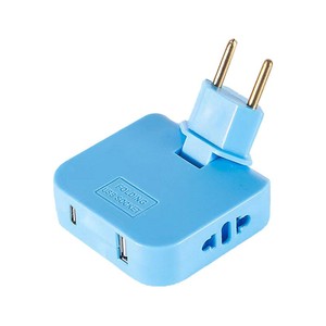 Adaptador de enchufe de viaje plegable 4 en 1 giratorio de 180 ° con enchufe doble USB, convertidor de enchufe múltiple de 5V/2A protegido OTP ultrafino - Product Image 4