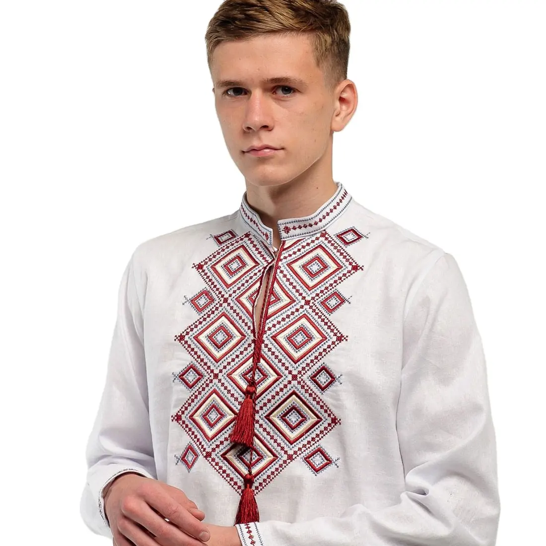 Casal blusa ucrânica manga longa bordada, bonita camisa peça vestido