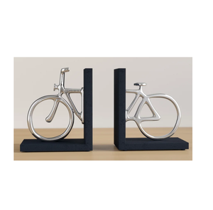 Muhteşem tasarım lüks kalite Bookend masa dekorasyon için el yapımı toplu şık görünüm gümüş renk Bool standı - Product Image 2