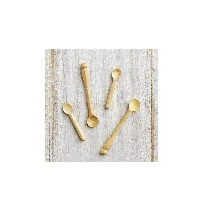 Mini cucchiai di legno per dolci fatti a mano con gelato piccolo cucchiaio da caffè biodegradabile per dimensioni personalizzate