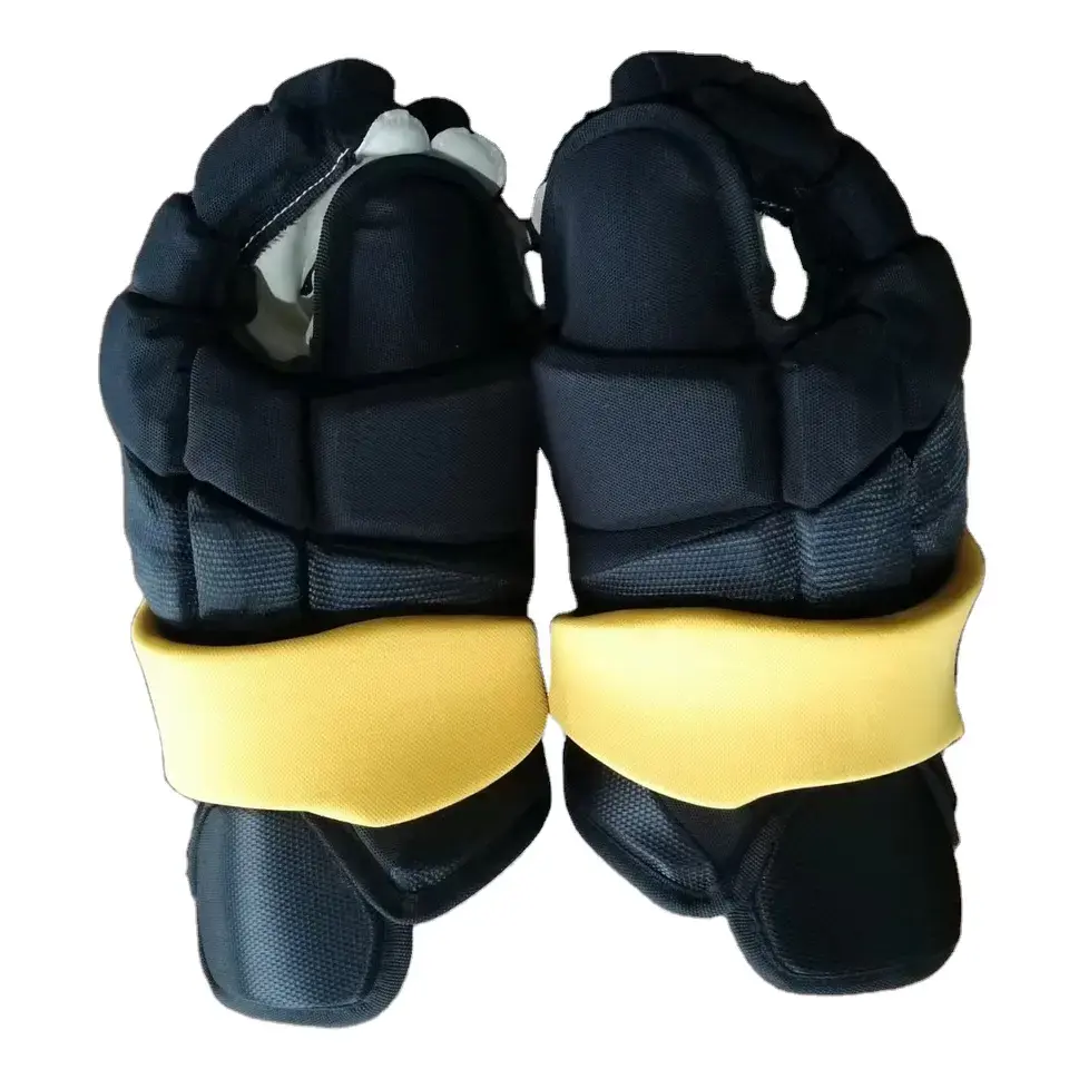 Logo personnalisé professionnel de haute qualité et couleur Gants de crosse de hockey sur glace Accessoires de hockey Gants complets