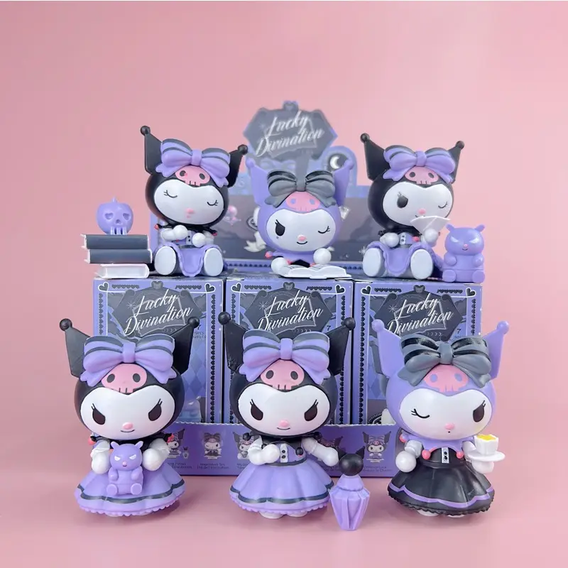 Bajo MOQ Sanrio Venta al por mayor Kuromi Anime Figura Caja ciega Kuromi Sorpresas Caja misteriosa Juguetes para regalos