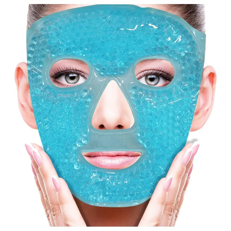 Koud Gezicht Oogmasker Ijspak Verminderen Gezicht Bladerdeeg Donkere Kringen Gel Kralen Warm Warmte Koud Kompres Pack,Face Spa Voor Vrouw Slapen