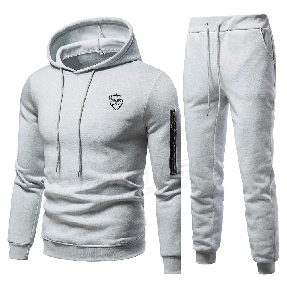 Heren Trainingspak Jogging Sport Sweatsuit Comfortabele Outfits Atletische Broek Jack Met Rits 2 Stuk Voor Heren