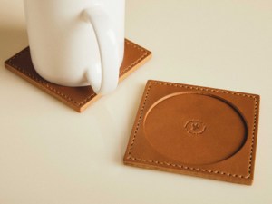 带杯垫的皮革餐垫套装桌垫耐热隔热餐垫和手工销售用 - Product Image 2