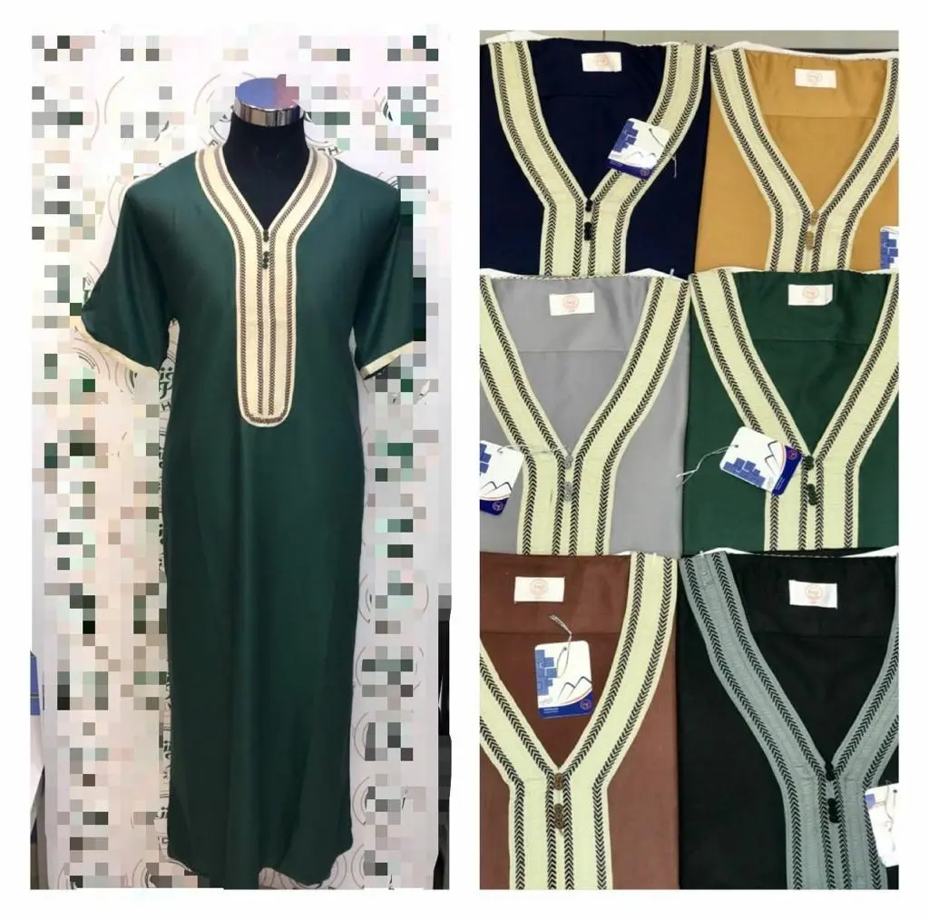 Ropa árabe musulmana para hombres, Jubba con estampado árabe, Thobe Jubba, Abaya de Dubái moderno, islámico, venta al por mayor