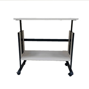 Mesa de ordenador portátil ajustable, diseño moderno simple, mesa lateral pequeña móvil con ruedas, mesa de centro - Product Image 3