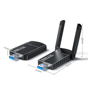Adattatore Ethernet per scheda di rete per PC, scheda di rete con 3.0 WIFI 1300Mbps Dual-band - Product Image 1