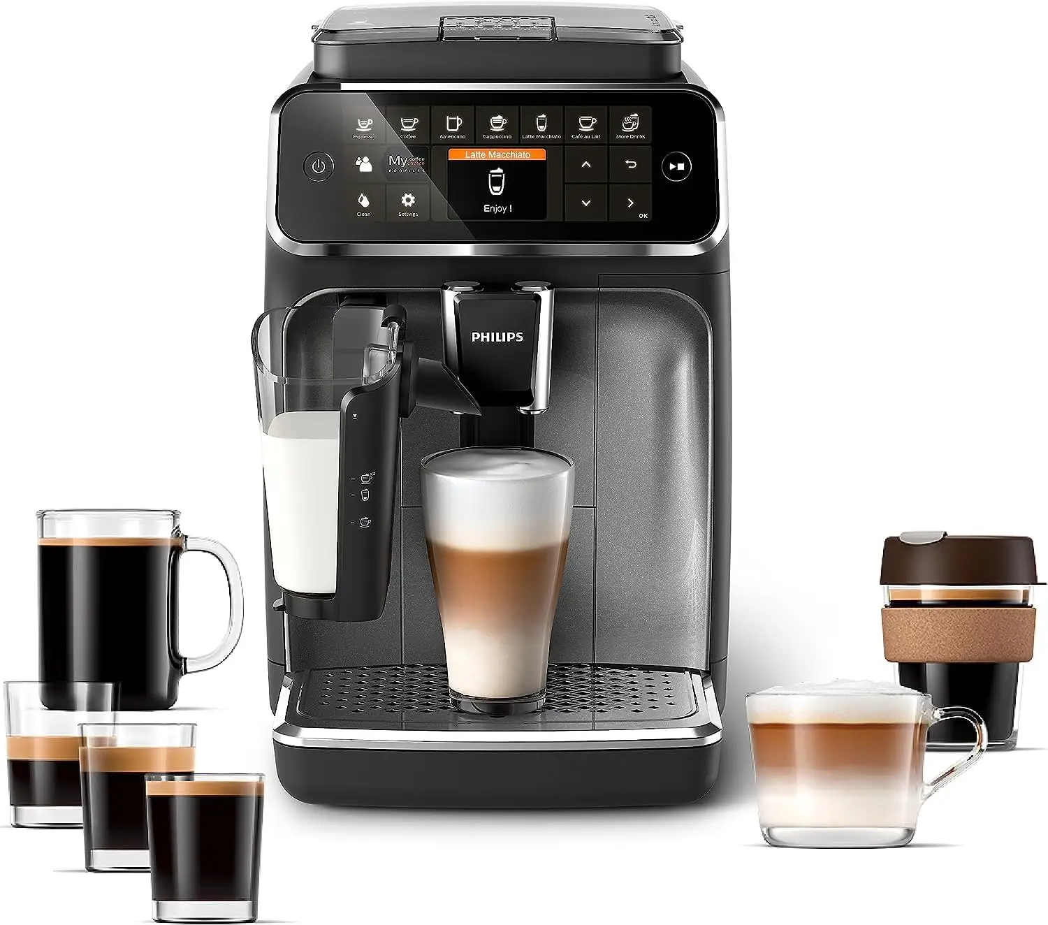 La più venduta nuova macchina per caffè Espresso completamente automatica 4300 Phili-ps con LatteGo-con parti Complete e accessori pronti