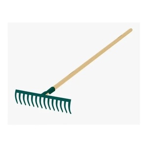 铸铁扭曲花园耙木柄磨边铁手工工具家用花园铁 - Product Image 1