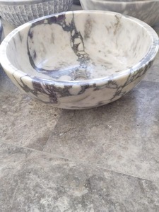 最畅销的优雅白色大理石盆手工制作现代天然石材水槽，适用于豪华浴室定制尺寸
