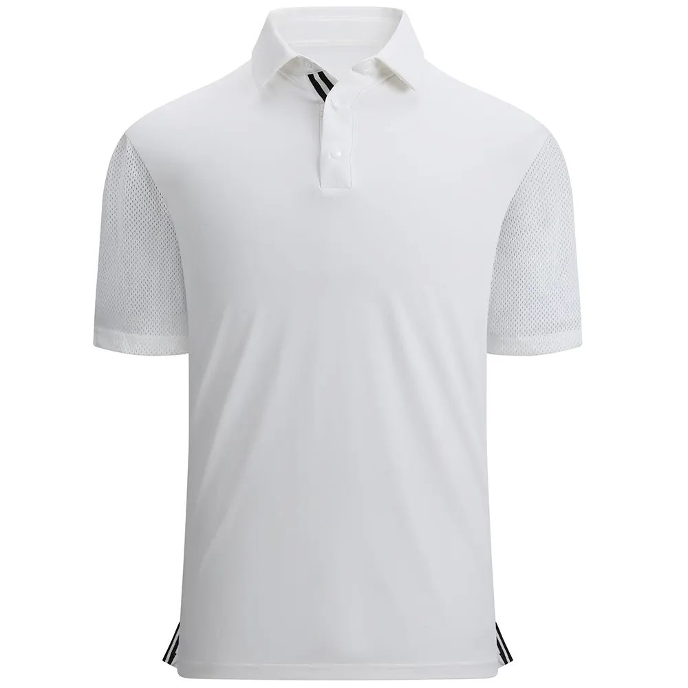 2024 Newest Design Men Polo Shirts Customized Color Block Half Button Comfortable Wholesale Price Polo Shirt