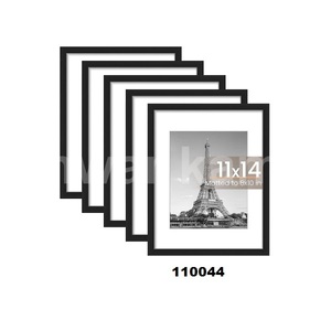 11 x1 4 Picture <strong>Frame</strong> Display Pictures 5x7 with <strong>Mat</strong> &amp; 11x14 Without <strong>Mat</strong> Wall Hanging Photo <strong>Frame</strong> Matt Black - Product Image 1