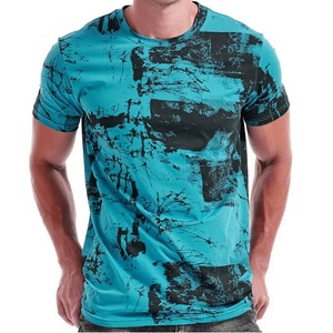 男性用フィットネスTシャツ100% コットンクイックドライ通気性マイクロファイバースリムフィットOネックデジタルロゴデザイン