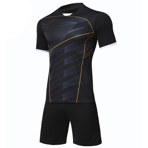 来样定做廉价空白时尚足球服超质量100% 聚酯纽扣定制足球服定制颜色