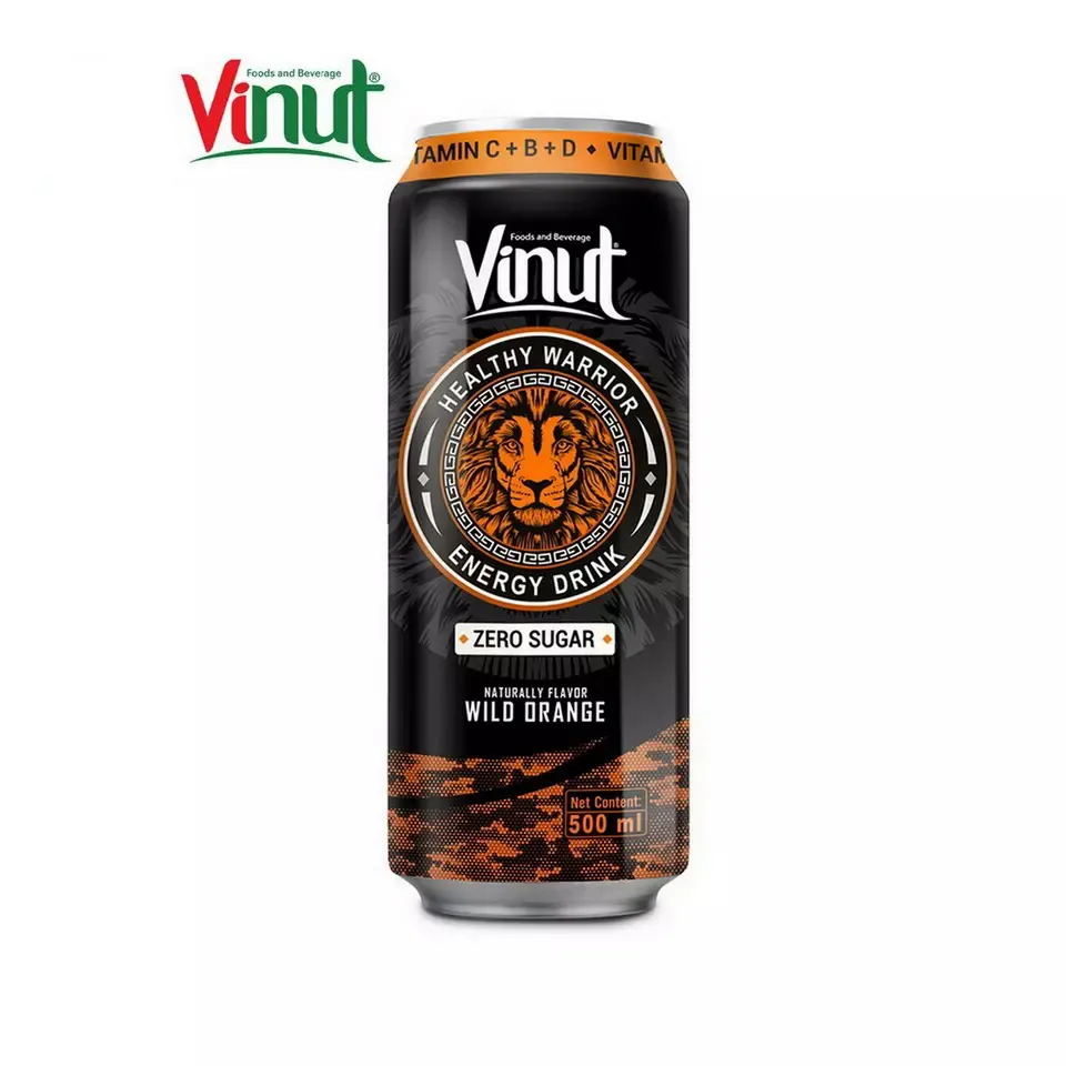 VINUT-bebida energética personalizada, saludable, naranja salvaje, sin azúcar, 500ml